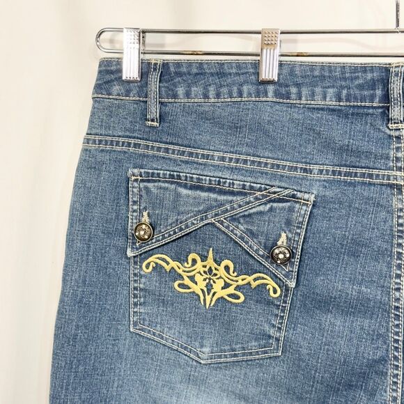 Eileens Plus Size 26W Jeans Boot Cut Blue Denim 612 Embellished Pockets 1111 - Picture 8 of 10